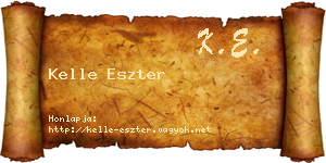 Kelle Eszter névjegykártya